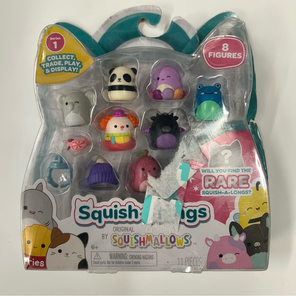 NWT Squishmallows Squish A Longs Mini Figures Series 1‎ - 8 pack